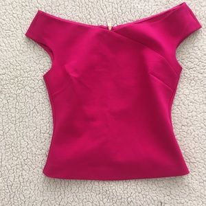 NWOT Ted Baker fuchsia boat neck top